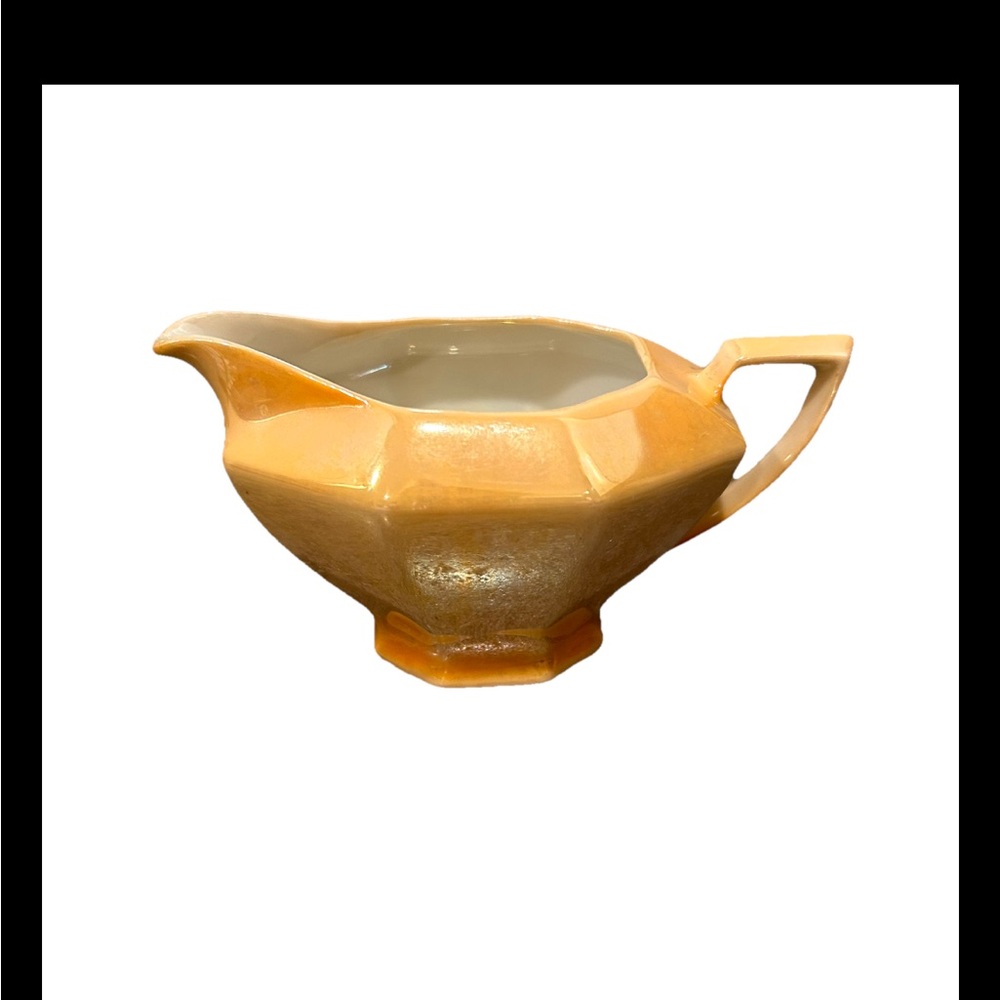 VTG Lusterware orange creamer